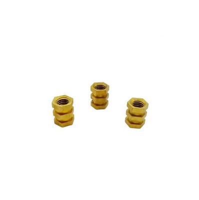 kaufen Anodisierende Präzisions-CNC-Bearbeitungsteile Hexagon Messing Automotive Einsätze Nüsse online manufacture