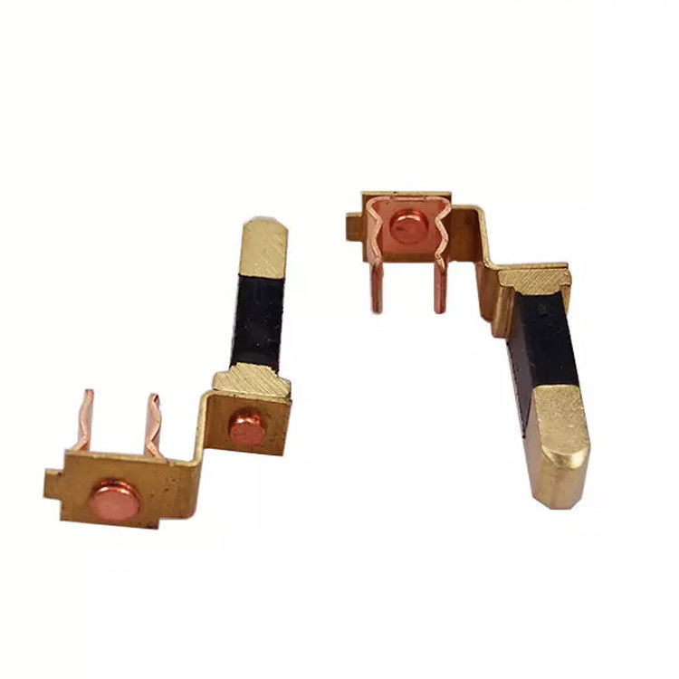 OEM High Precision Metal Stamping Parts Brass Stamping Socket Contact Black Anodised